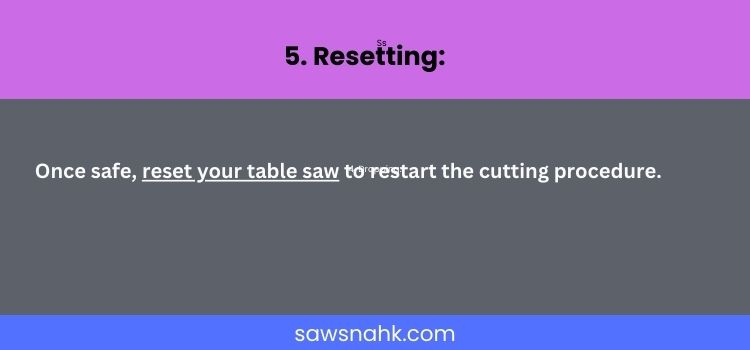 How to Table Saws Detect Fingers Saw Resetting 