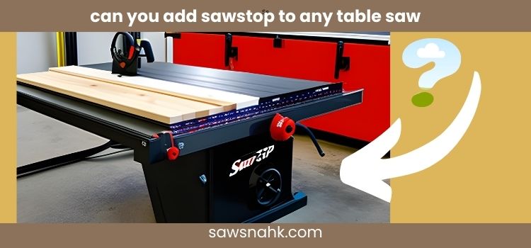 Can Any Table Saw Add SawStop? 